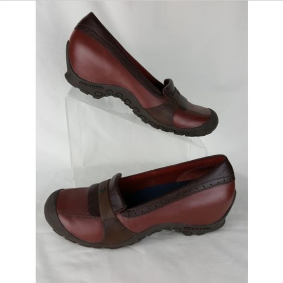 Merrell Shoes - Merrell Size 8.5 Plaza Moc Brown Loafer Wedge